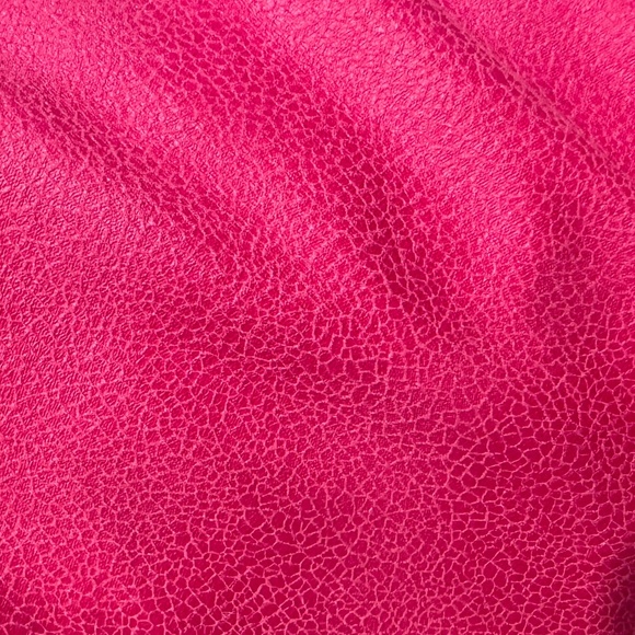 One on One Brand Vegan Leather Fushia Jacket Sz L-XL - Picture 6 of 7